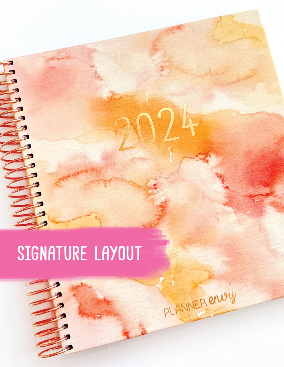 2024 Planner - Signature Layout - "Sunset Watercolor" (#027)